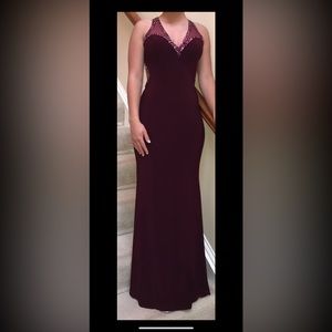 Burgundy Prom/Ball Gown Dress